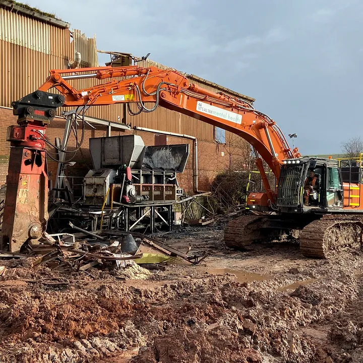 50 Tonne Excavator on site we have recently completed in Leicestershire