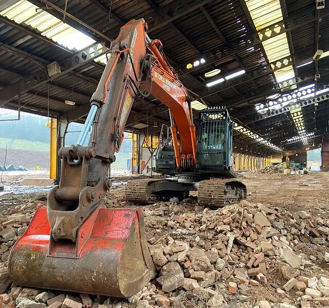 50 Tonne Excavator on site we have recently completed in Leicestershire