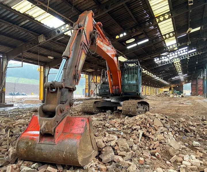 50 Tonne Excavator on site we have recently completed in Leicestershire