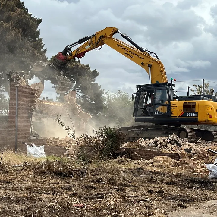50 Tonne Excavator on site we have recently completed in Leicestershire