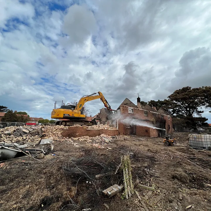 50 Tonne Excavator on site we have recently completed in Leicestershire